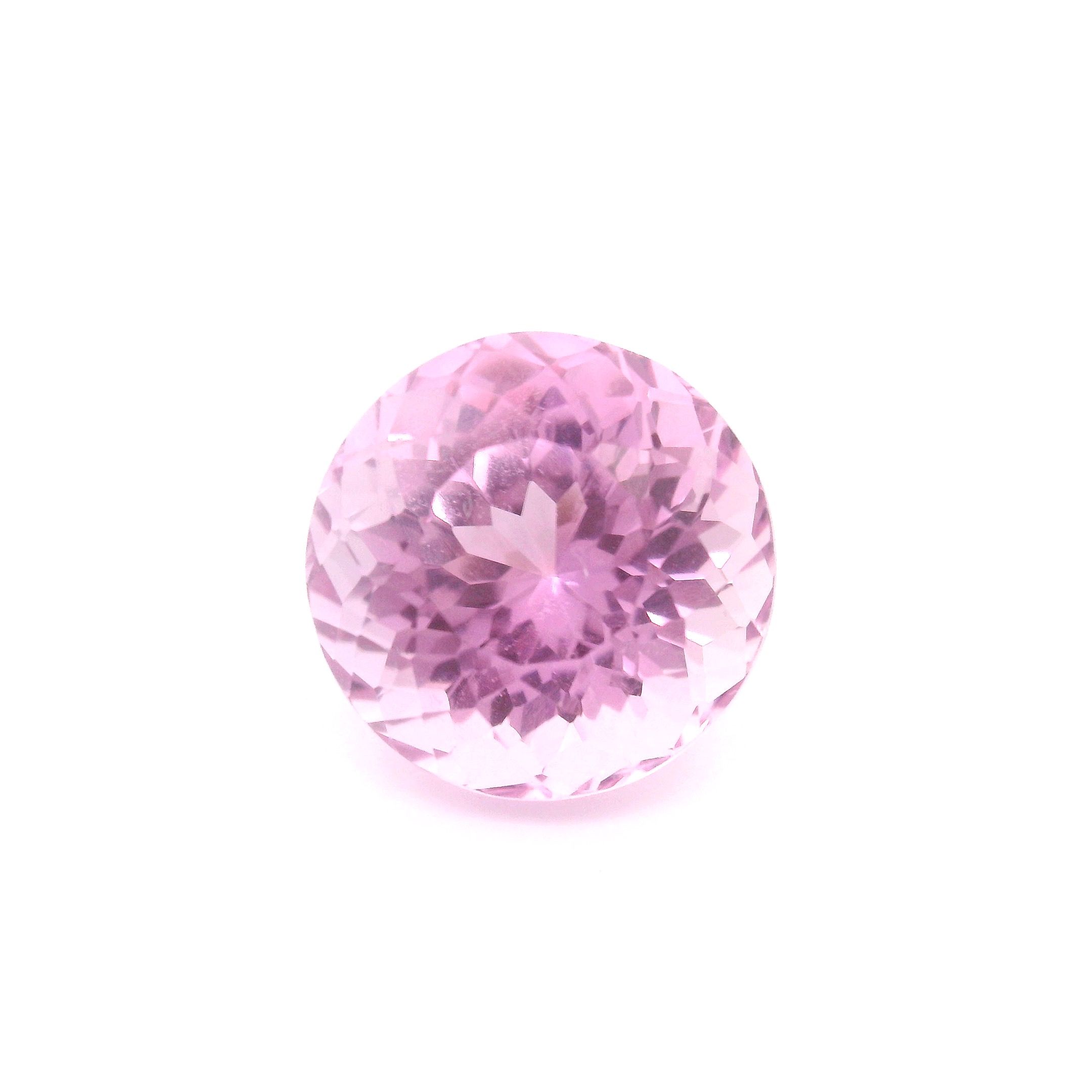 Kunzyt 5,21 ct, różowy, szlif okrągły