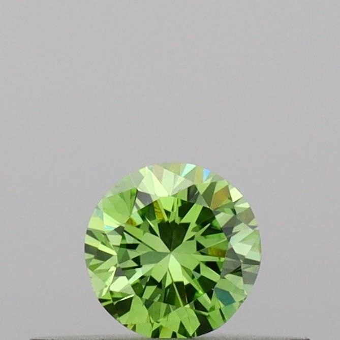 0.19 CT Fancy Vivid Green ROUND