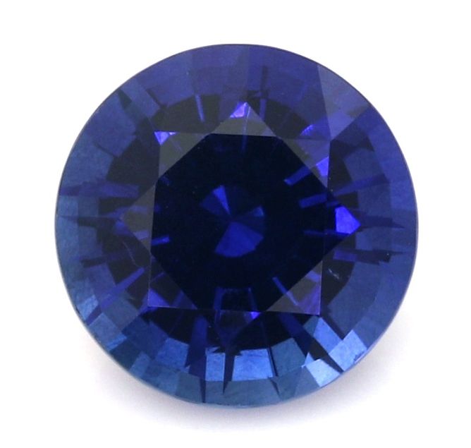 Szafir 2,62 ct, niebieski, szlif okrągły