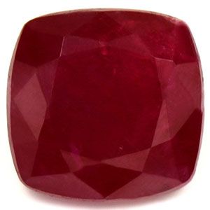 Rubin 1,64 ct, czerwony, szlif cushion