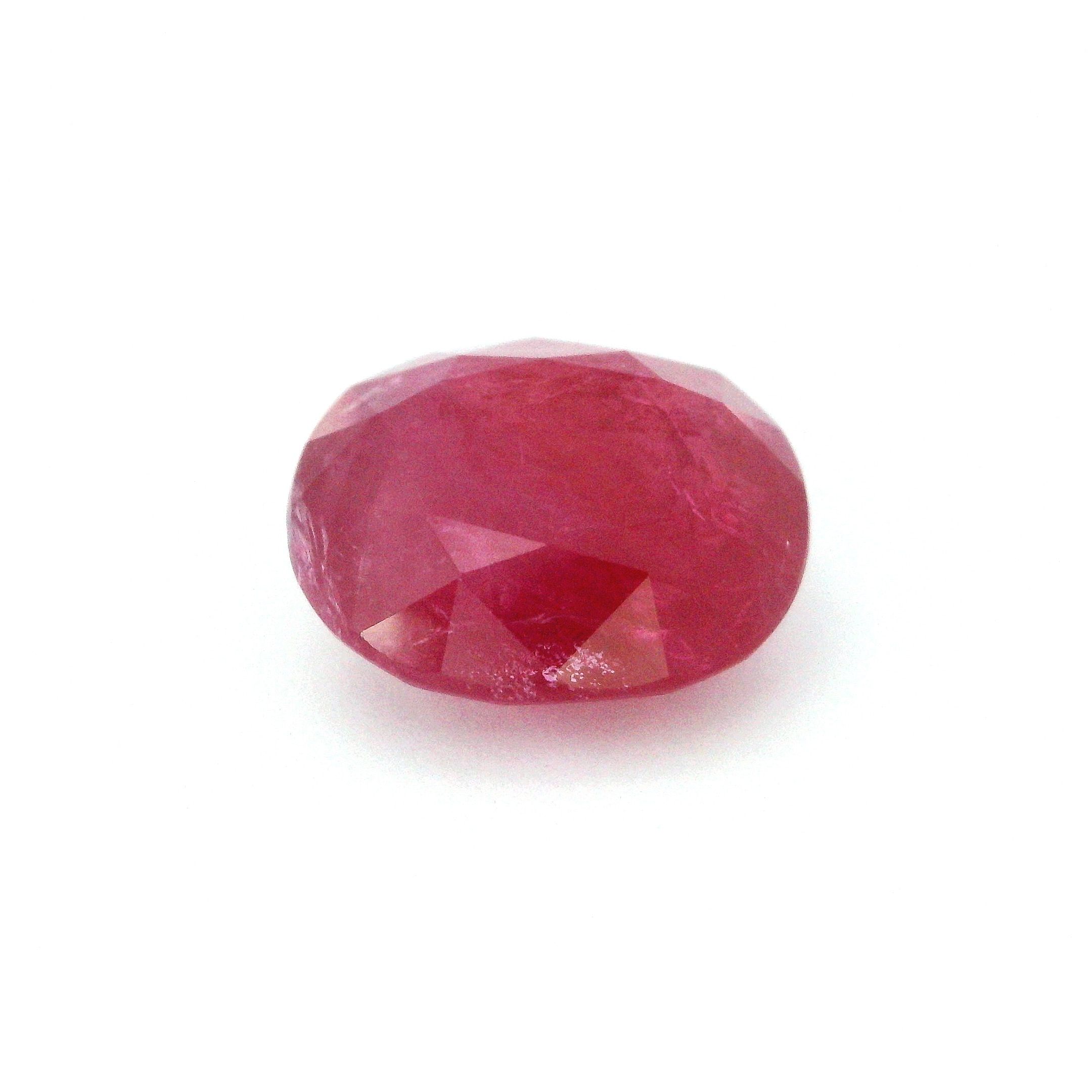 Rubin 7,47 ct, czerwony, szlif owalny