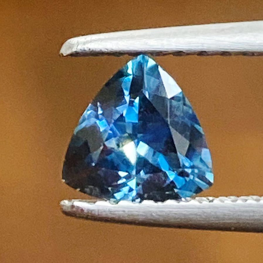 SAPPHIRE FACETED 0.73ct GREEN Blue Green EC UNITEDSTATES HEATED
