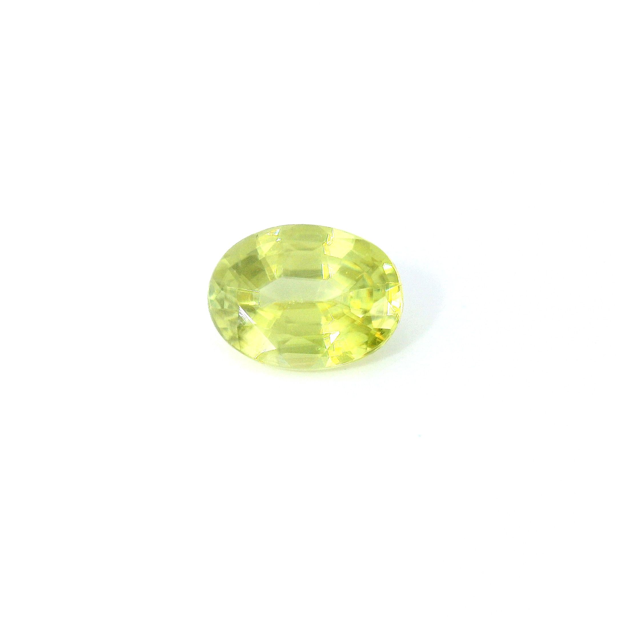 Sfen 1,36 ct, żółty, szlif owalny