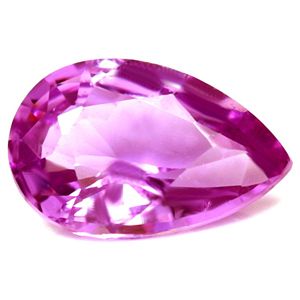 Szafir 1,16 ct, różowy, szlif gruszka