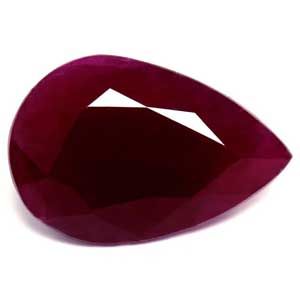 Rubin 3,22 ct, czerwony, szlif gruszka