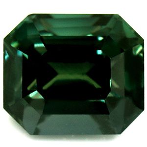 Szafir 1,11 ct, morski, szlif szmaragdowy