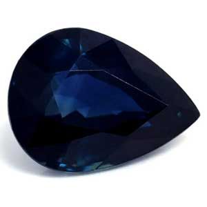 Szafir 1,45 ct, niebieski, szlif gruszka