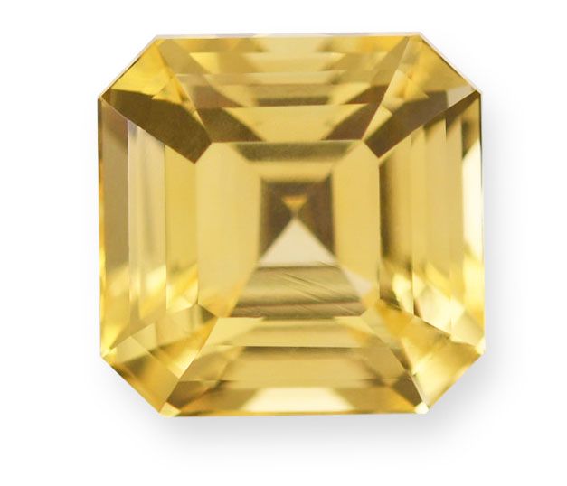 Szafir 1,75 ct, żółty, szlif szmaragdowy