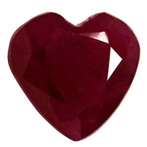 Rubin 1,11 ct, czerwony, szlif serce
