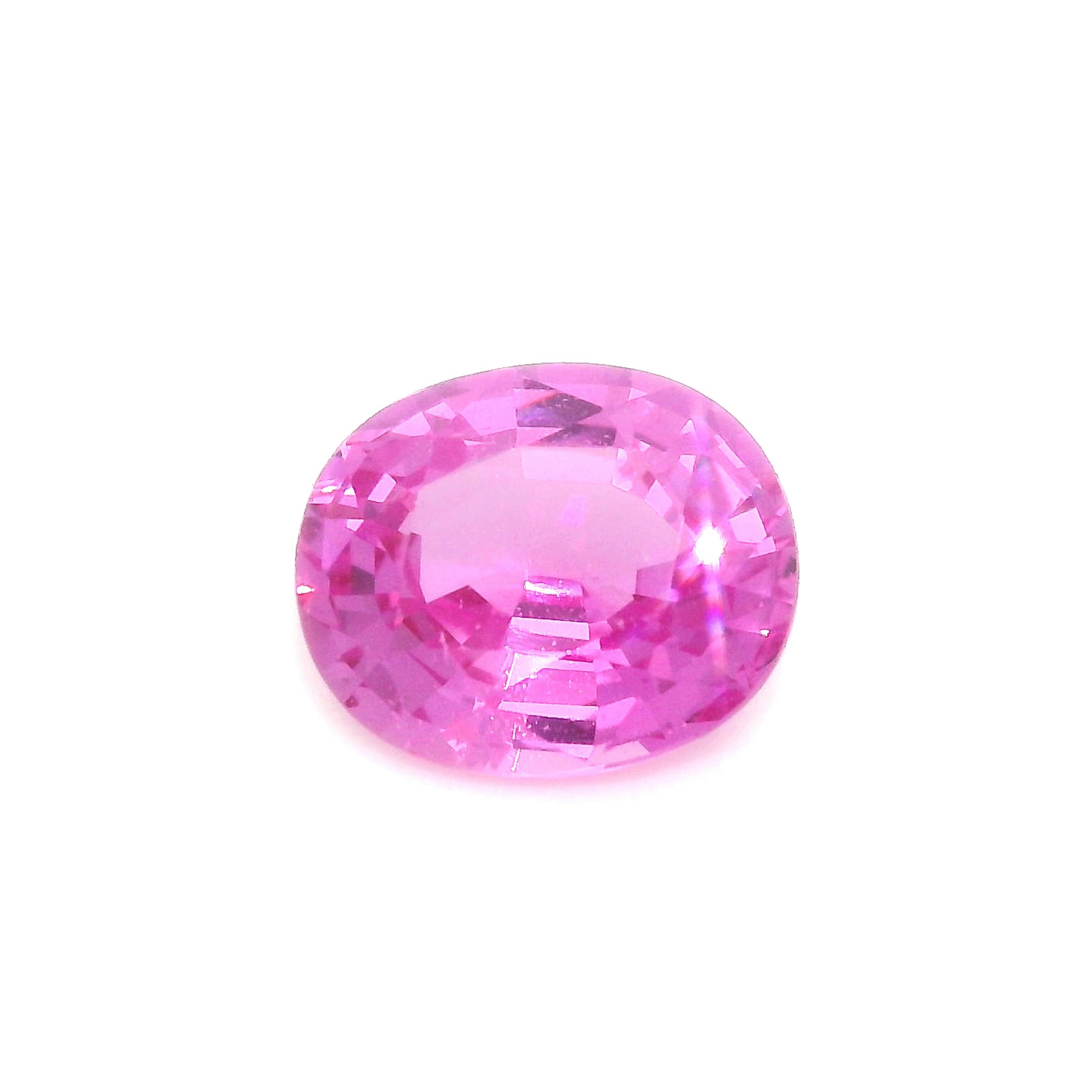 Szafir 2,11 ct, różowy, szlif owalny