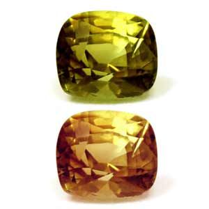 Aleksandryt 1,29 ct, zielony, szlif cushion
