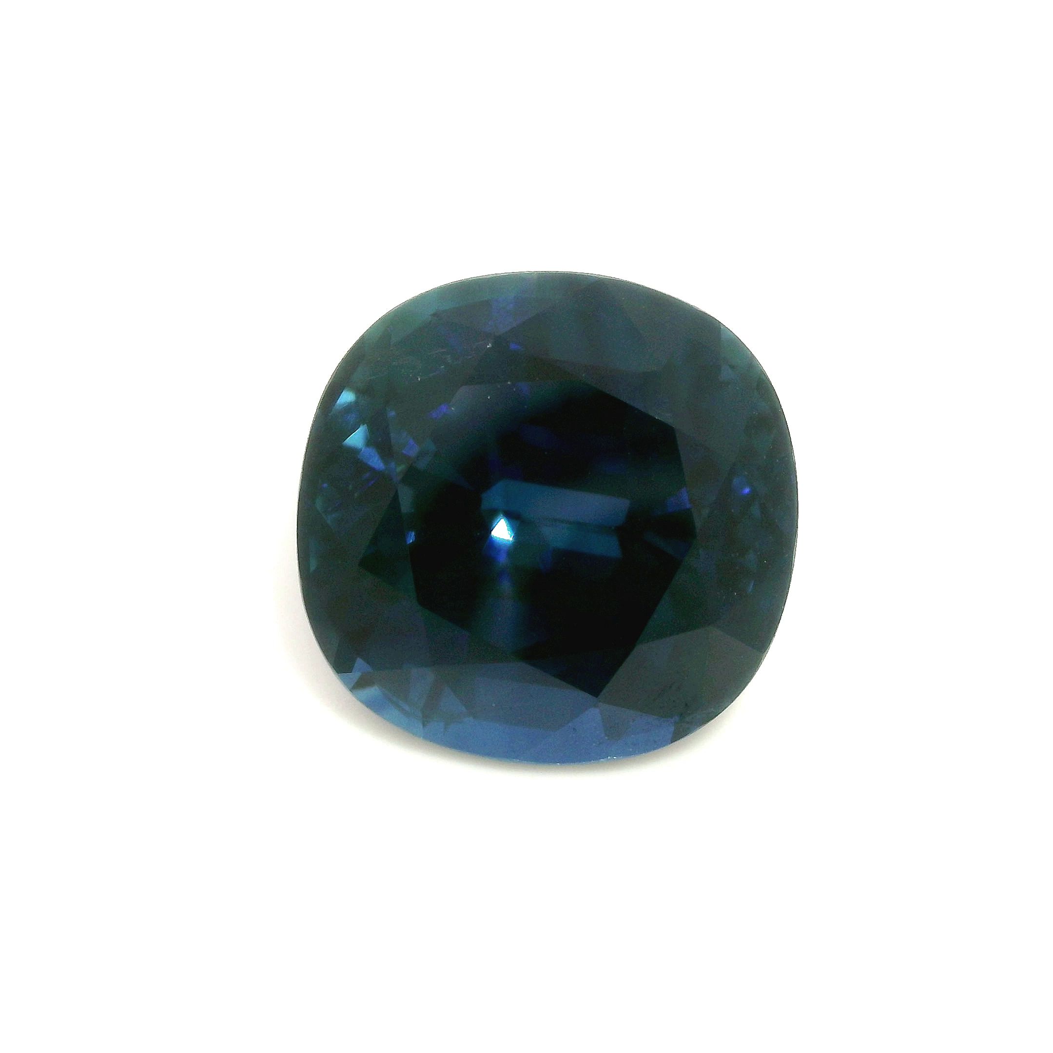 Szafir 14,13 ct, niebieski, szlif cushion