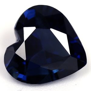 Szafir 1,25 ct, niebieski, szlif serce