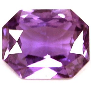 Szafir 1,10 ct, purpurowy, szlif szmaragdowy
