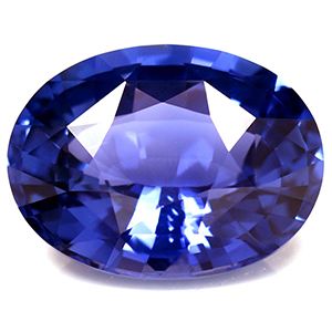 Szafir 6,97 ct, niebieski, szlif owalny