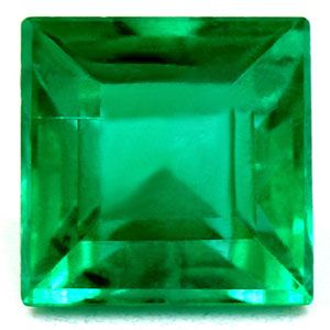 Szmaragd 1,55 ct, zielony, szlif kwadratowy