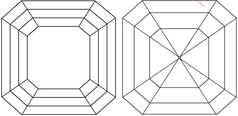Prírodný diamant štvorcový...