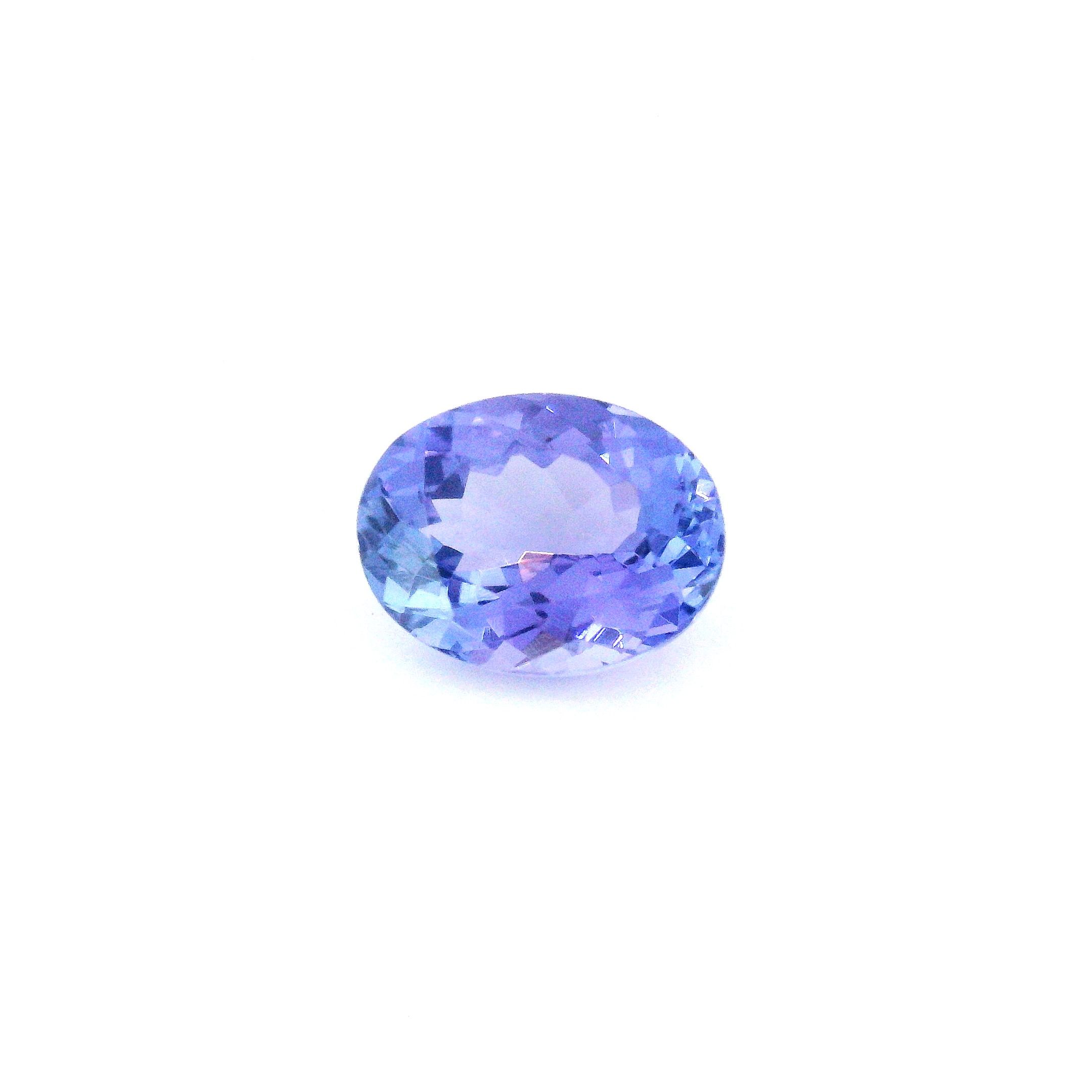 Tanzanit 1,75 ct, niebieski, szlif owalny
