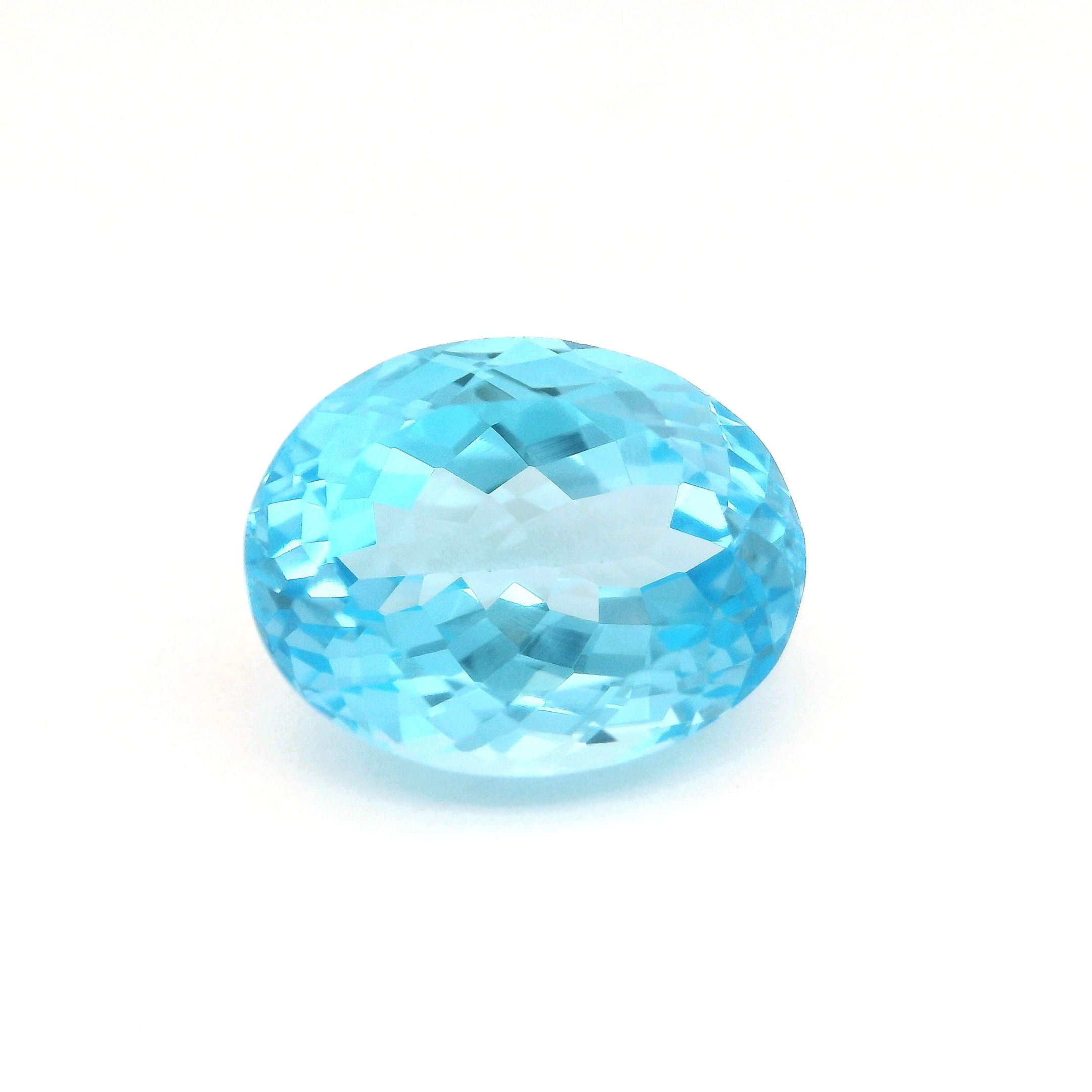 TOPAZ FACETED 8.49ct BLUE Medium intense EC REST_OF_AFRICA HEATED