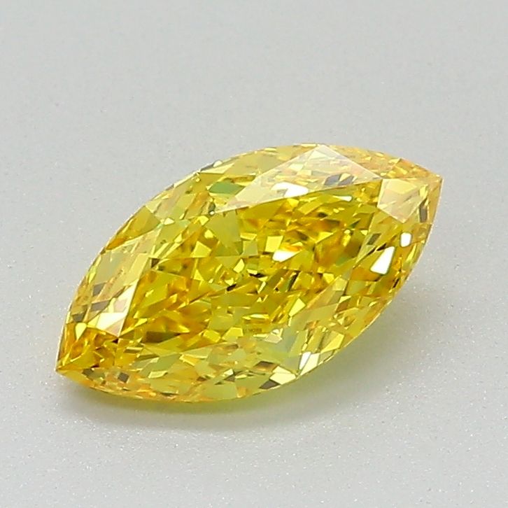 0.85 CT Fancy Vivid Yellow MARQUISE