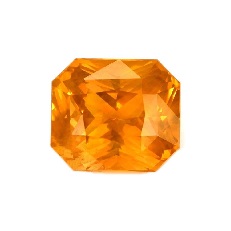 SAPPHIRE FACETED 4.3ct ORANGE Orange EC SRILANKA HEATED