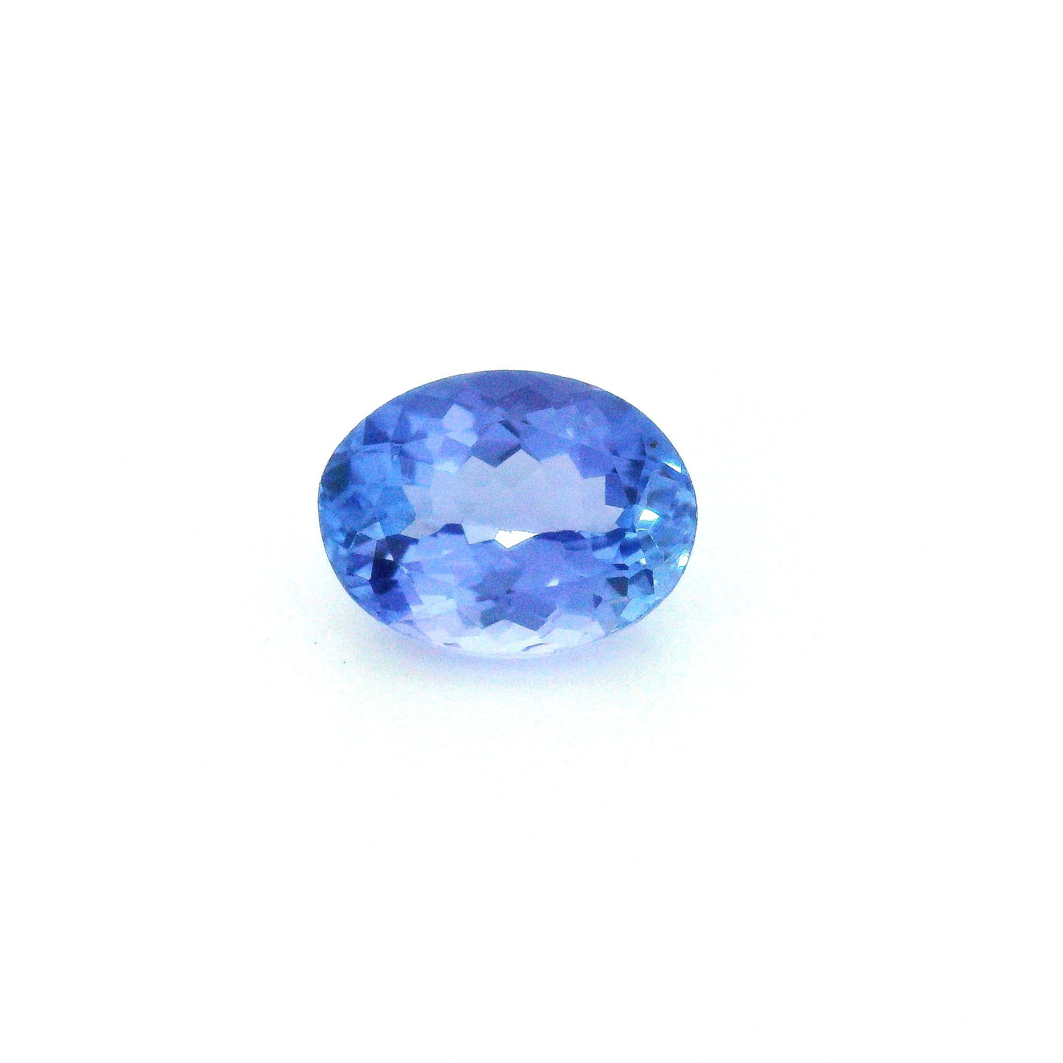 Tanzanit 1,82 ct, niebieski, szlif owalny
