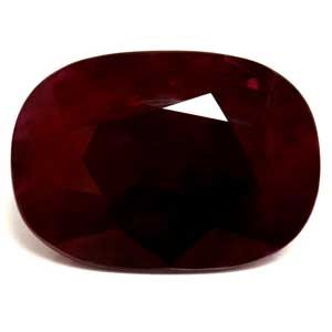 Rubin 20,94 ct, czerwony, szlif cushion