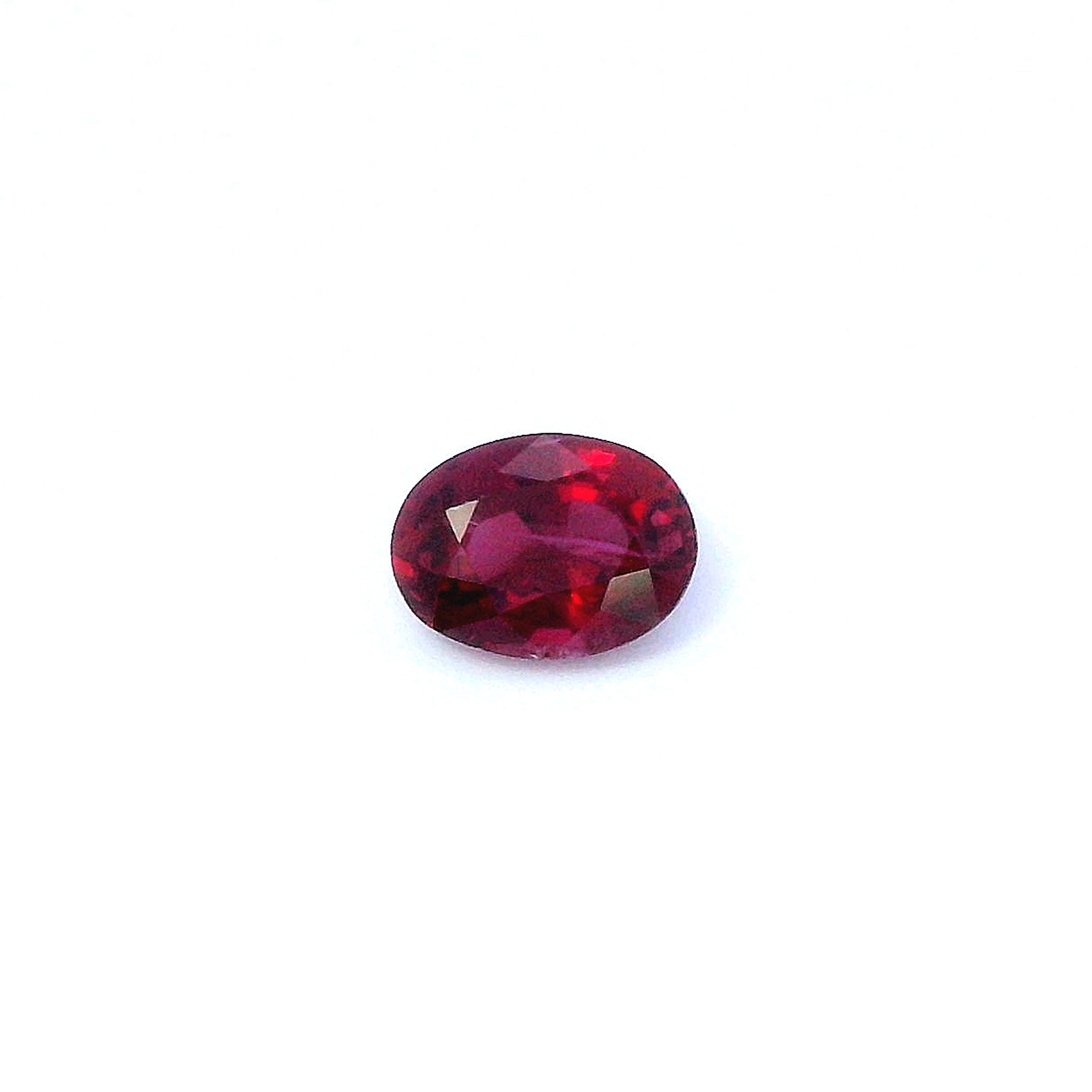 0.66 ct Oval ruby
