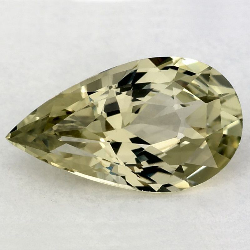 Szafir 2,91 ct, zielony, szlif gruszka