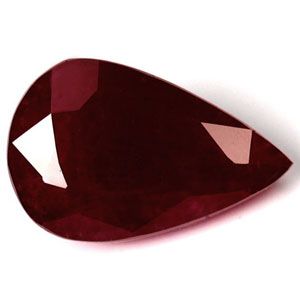 Rubin 2,21 ct, czerwony, szlif gruszka