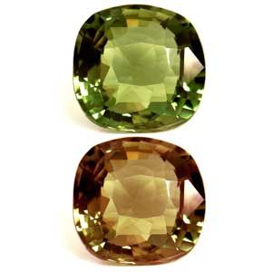 Aleksandryt 1,58 ct, zielony, szlif cushion