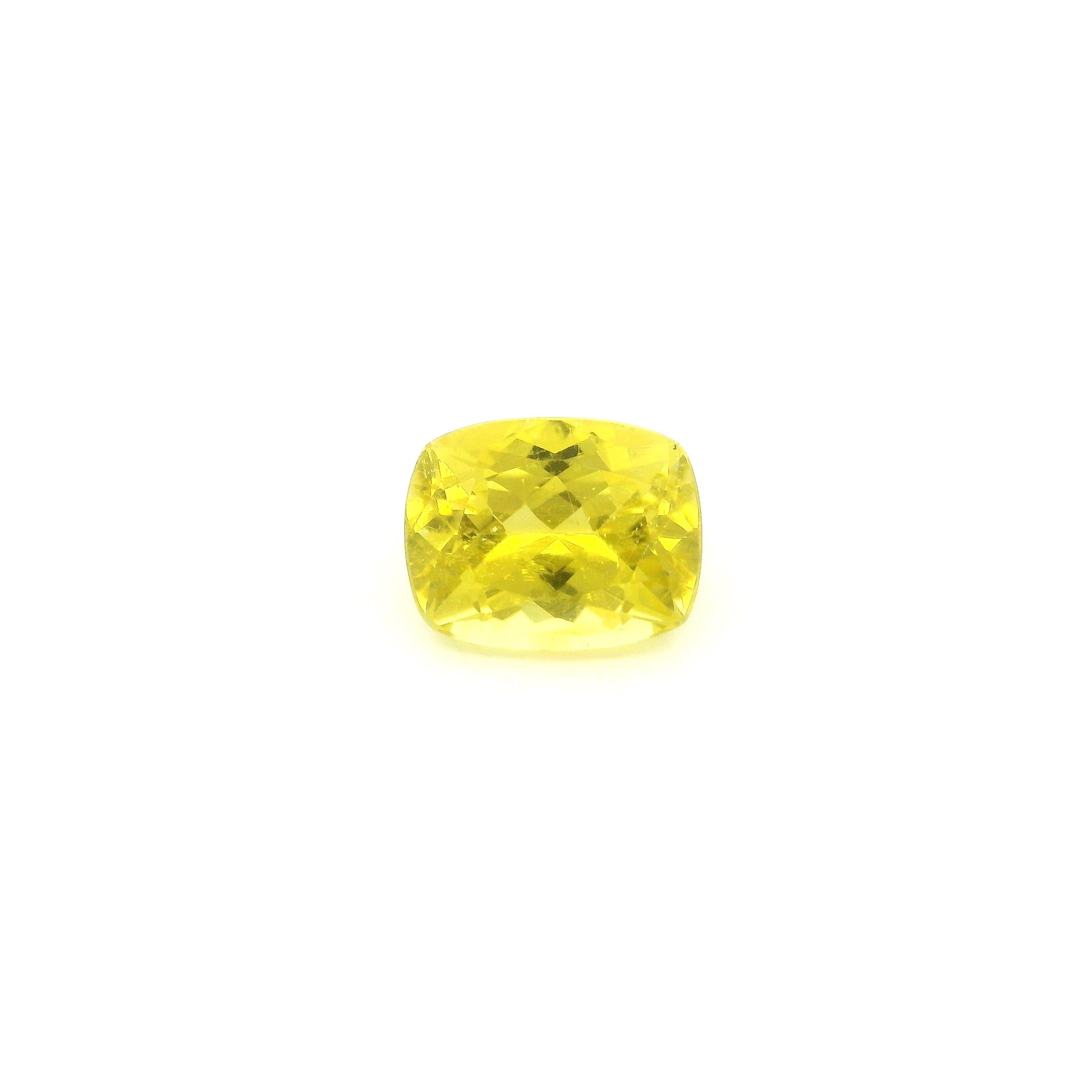 Turmalin 1,79 ct, żółty, szlif cushion