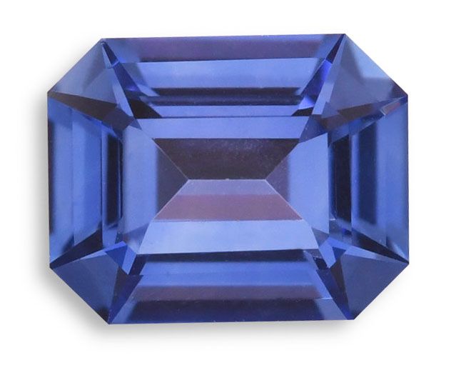 Szafir 1,19 ct, niebieski, szlif szmaragdowy