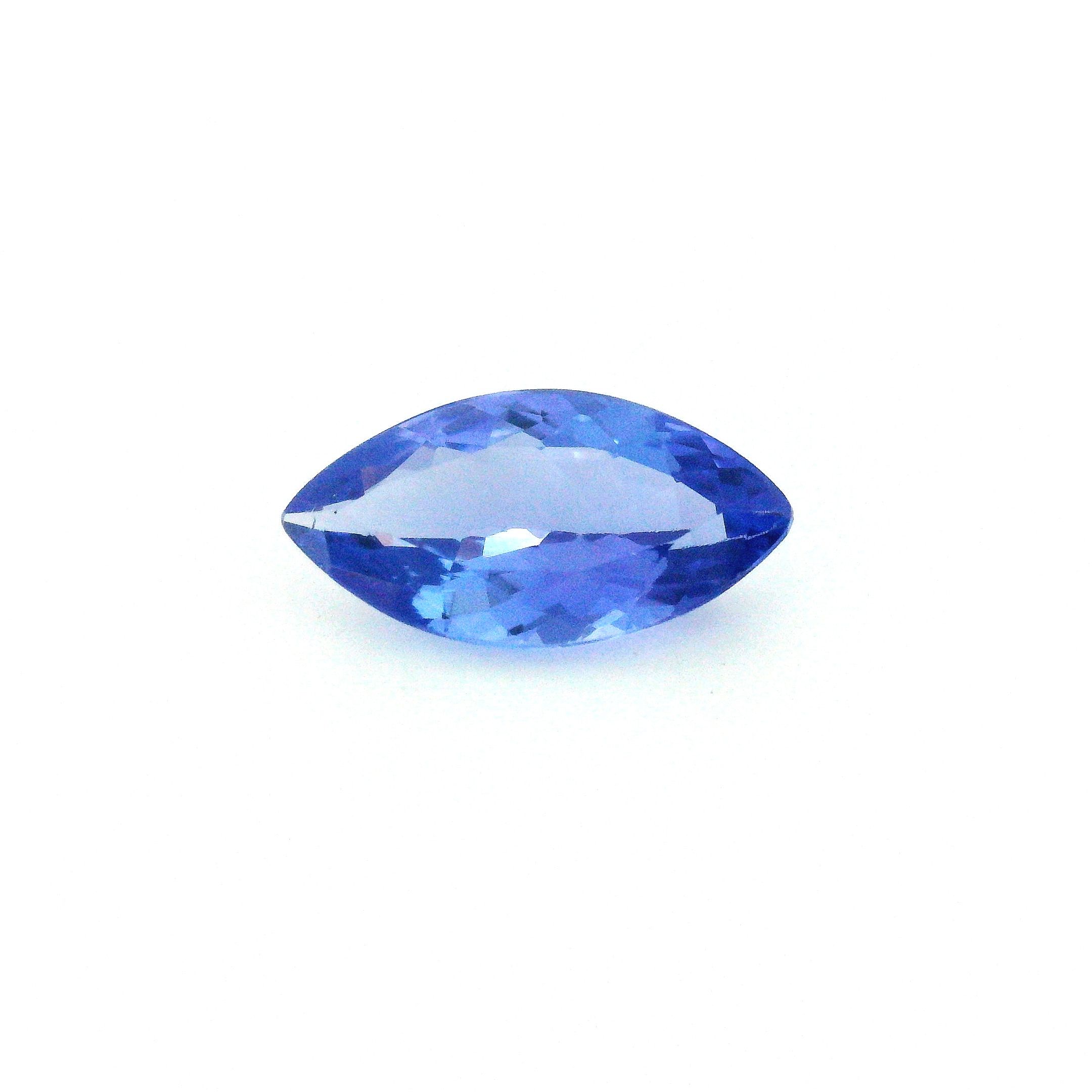 Tanzanit 1,59 ct, niebieski, szlif markiza