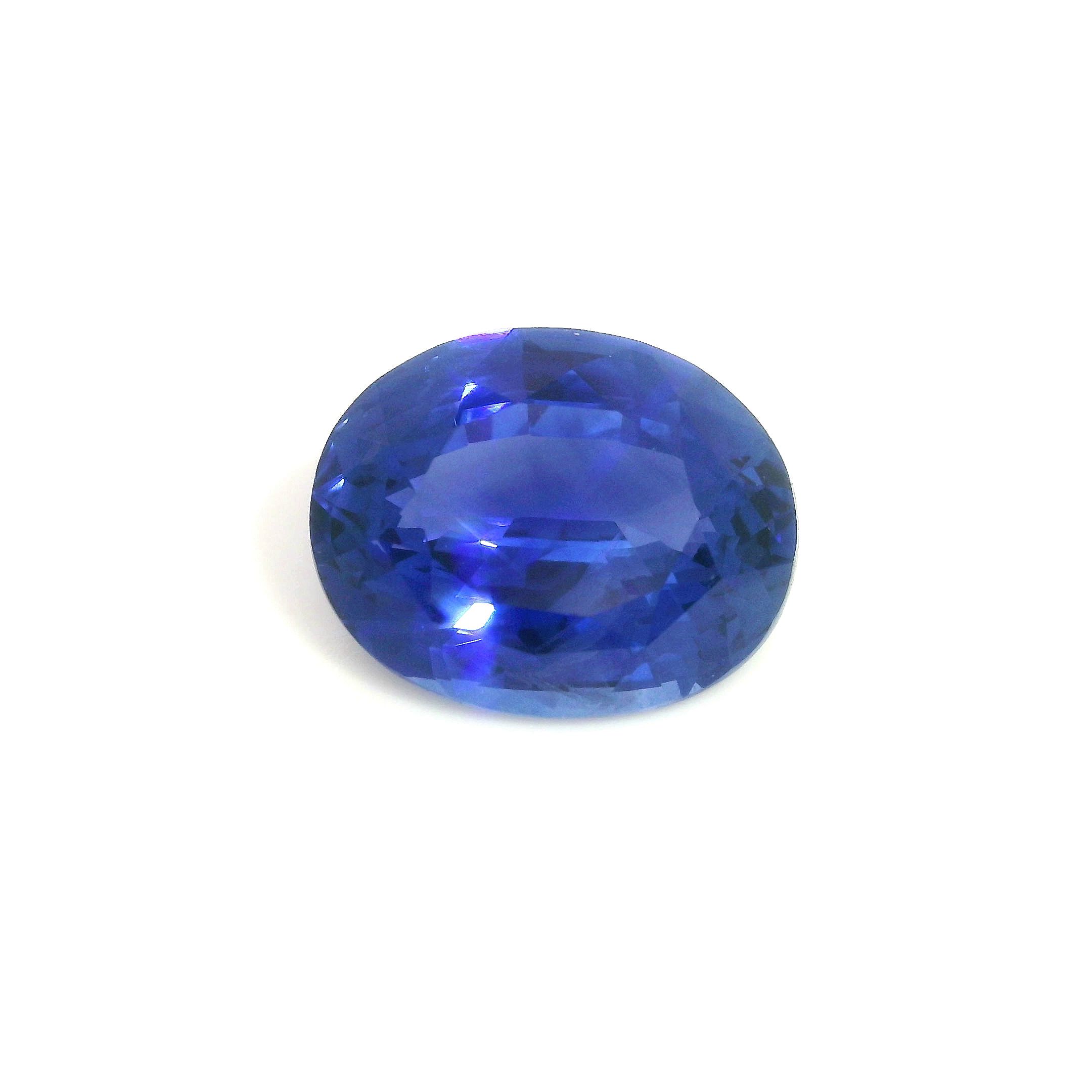 Szafir 6,71 ct, niebieski, szlif owalny