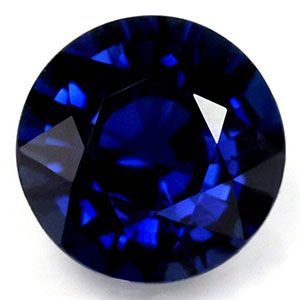 Szafir 1,67 ct, niebieski, szlif okrągły