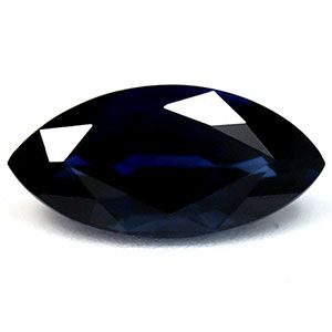 Szafir 1,95 ct, niebieski, szlif markiza