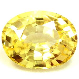 Szafir 1,39 ct, żółty, szlif owalny