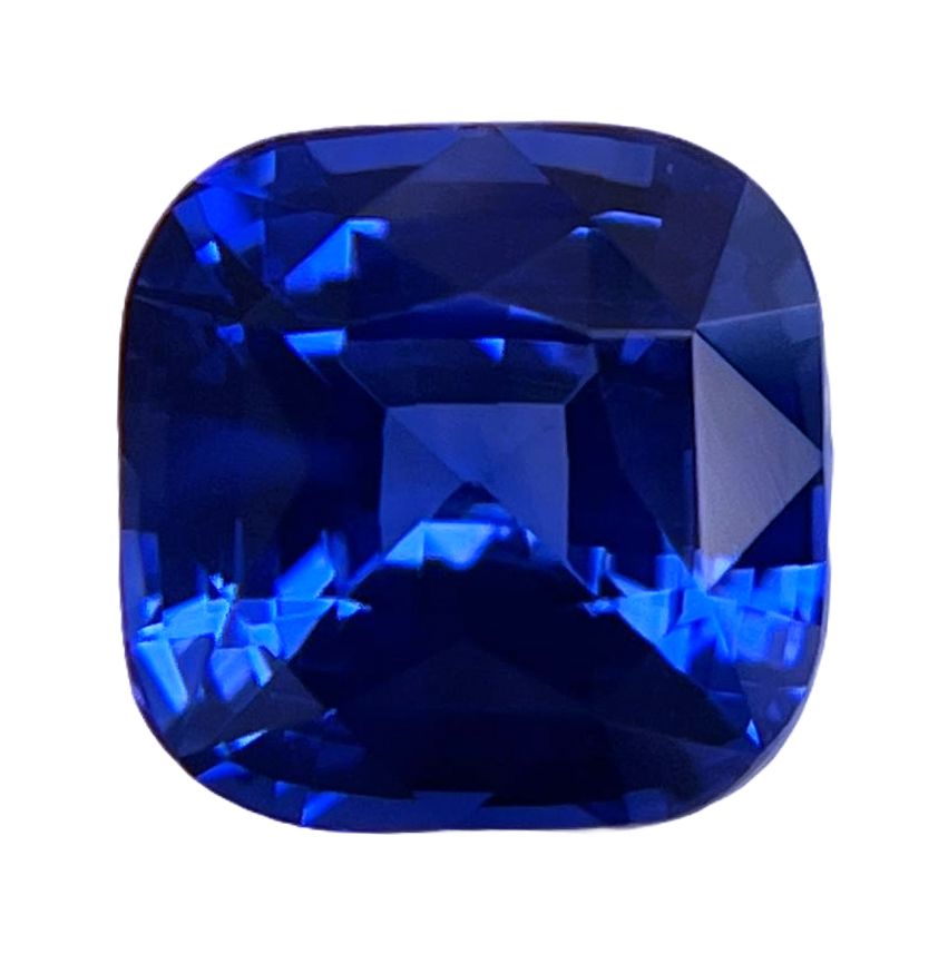 Szafir 3,04 ct, niebieski, szlif cushion