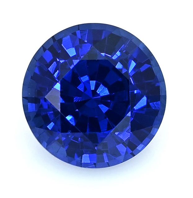 Szafir 1,42 ct, niebieski, szlif okrągły