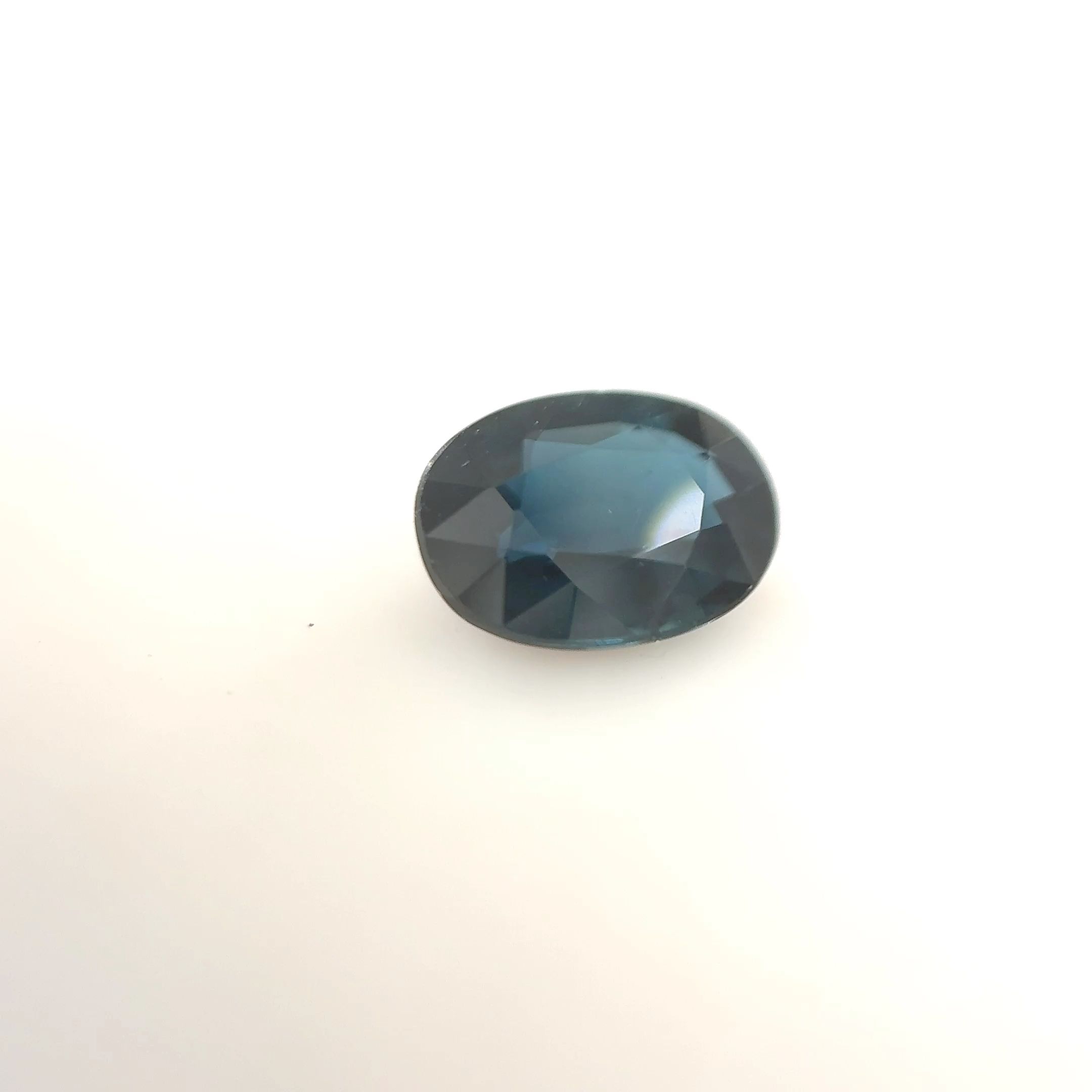 Szafir 1,06 ct, niebieski, szlif owalny