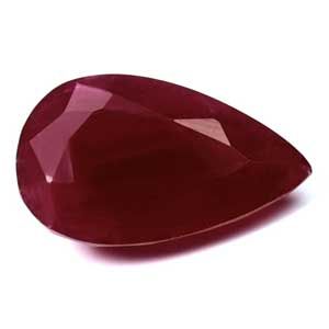 Rubin 1,43 ct, czerwony, szlif gruszka