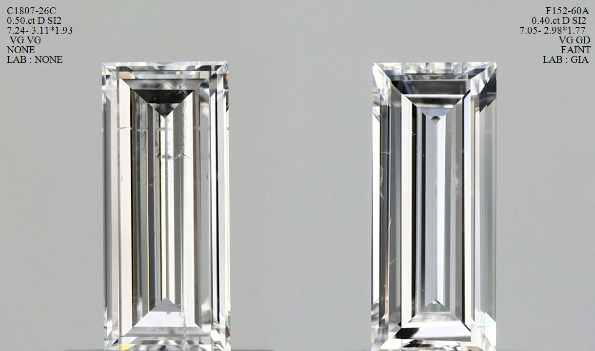 Prírodný diamant bageta,...