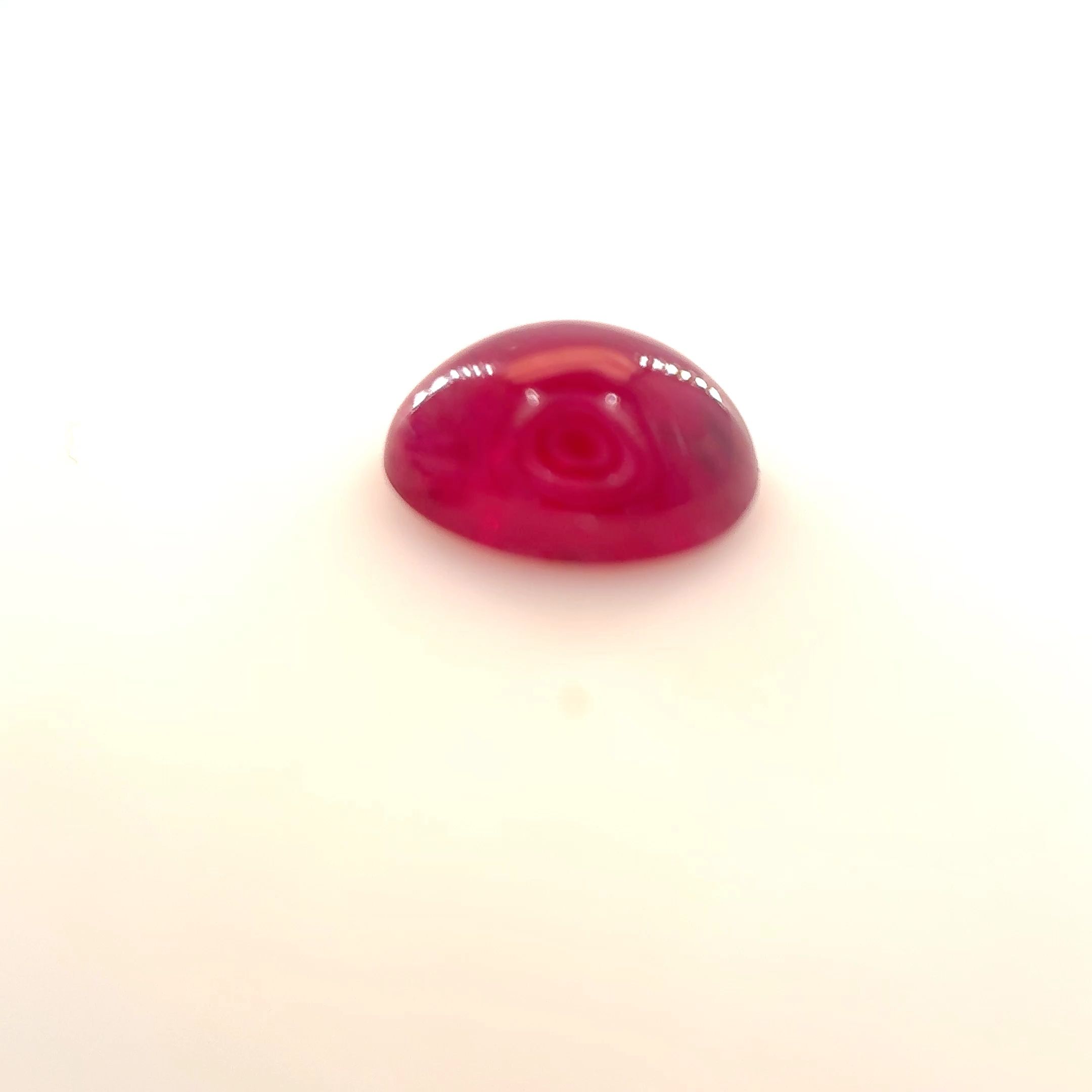 Rubin 1,21 ct, czerwony, kaboszon