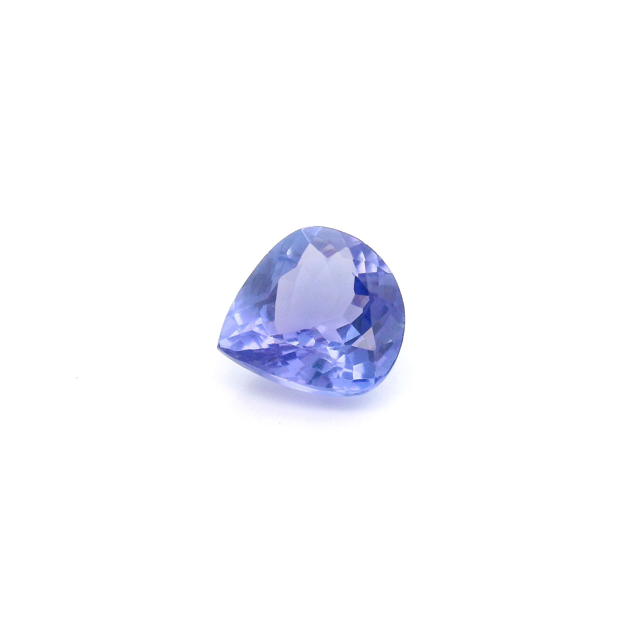 Tanzanit 1,35 ct, niebieski, szlif gruszka