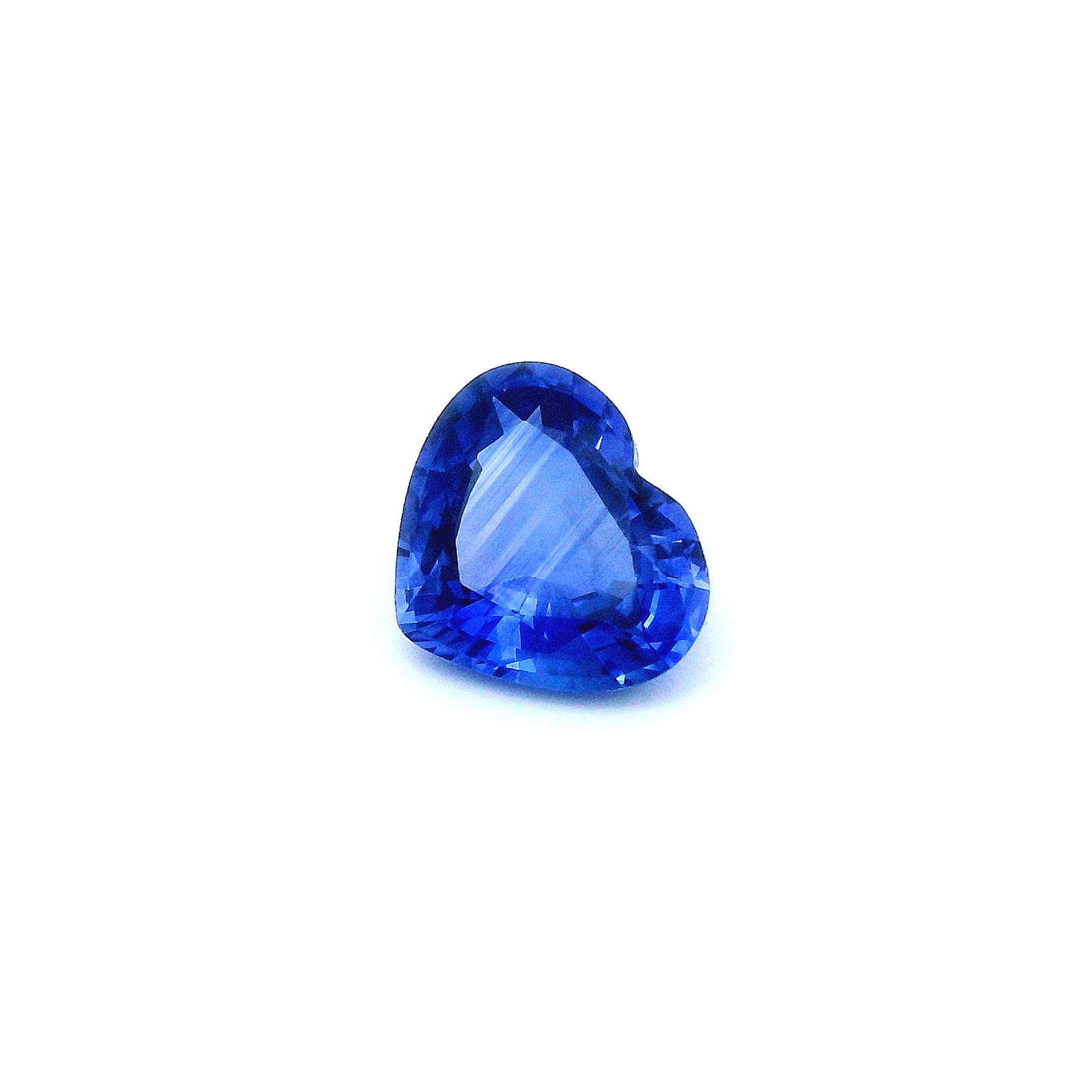Szafir 1,67 ct, niebieski, szlif serce