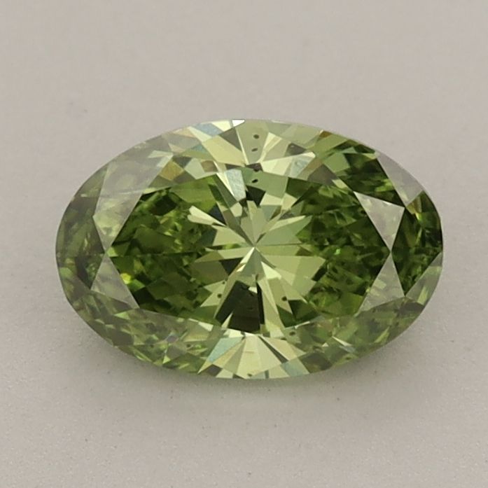 0.9 CT Fancy Vivid Green OVAL