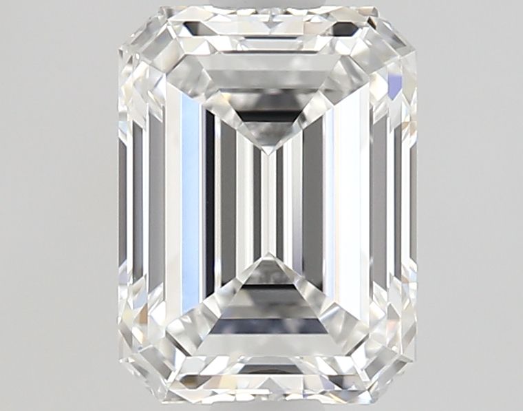 1.01-carat emerald diamond with E color, null cut, and VVS1 clarity.