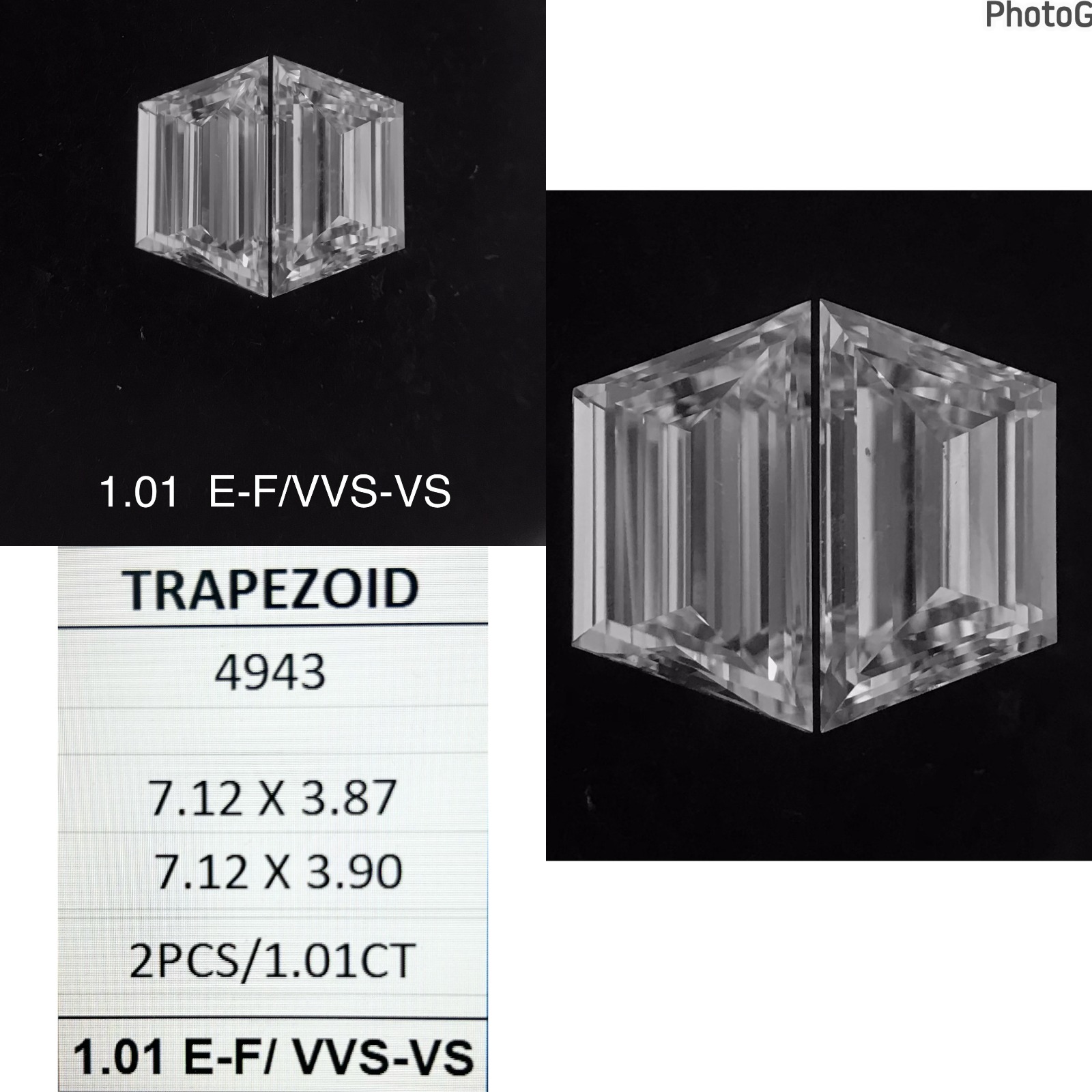 Prírodný diamant trapezoid,...