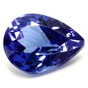 Tanzanit 1,98 ct, niebieski, szlif gruszka